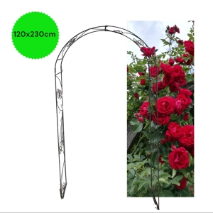 SOLIDNA PERGOLA METALOWA OGRODOWA ŁUK PODPORA NA KWIATY RÓŻE 120x 230cm MOCNA